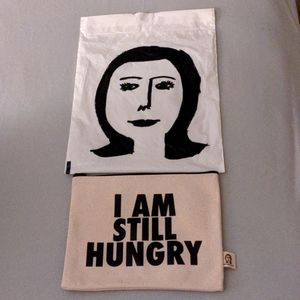 Pamela Barsky "I AM HUNGRY" canvas pouch